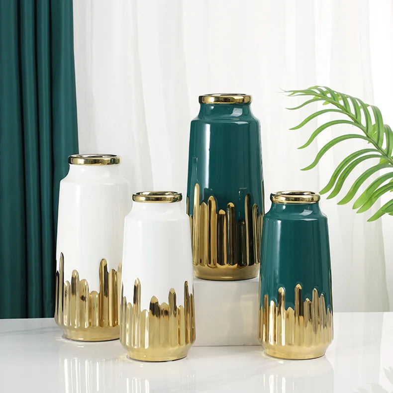 Golden Horizon Hydroponic Vase