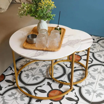 Luxe Marble Nesting Table Set