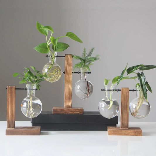 Verdant Harmony Glass Planter